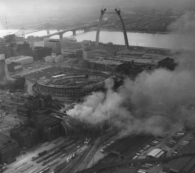 Fire threatens building site